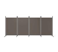 Berkfield Home Durable 4-Panel Room Divider Anthracite 346x180 cm Fabric in Dark Grey Berkfield Home Dark Grey 346x180 cm