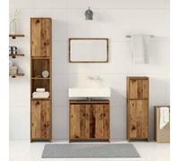Berkfield Home Durable 4 Piece Bathroom Furniture Set Old Wood Engineered Wood in Brown Berkfield Home Brown