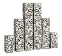 Berkfield Home Durable 6 Piece Gabion Set Galvanised Wire in Silver Berkfield Home Silver