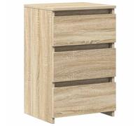 Berkfield Home Durable Bed Cabinets 2 pcs Sonoma Oak 40x35x62.5 cm Engineered Wood in Light Tan Berkfield Home Light Tan 40x35x62.5 cm