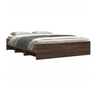 Berkfield Home Durable Bed Frame Frame Brown Oak 150x200 cm King Size Wood Berkfield Home Brown King