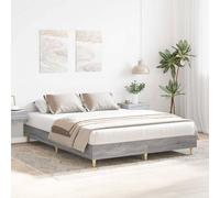 Berkfield Home Durable Bed Frame No Mattress Grey Sonoma 150x200 cm King Size En Berkfield Home Grey King