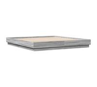 Berkfield Home Durable Bed Frame with LED without Mattress Grey Sonoma 180x200 c | Size: Super King Berkfield Home Grey Super King