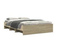 Berkfield Home Durable Bed Frame without Mattress Sonoma Oak 140x200 cm Engineer in Natural Berkfield Home Natural 140x200 cm