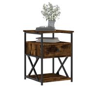 Berkfield Home Durable Bedside Cabinet Smoked Oak 40x42x55 cm Engineered Wood in Brown | Size: 40 x 42 x 55 cm Berkfield Home Brown 40 x 42 x 55 cm