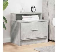 Berkfield Home Durable Bedside Cabinet with Drawer Concrete Grey 51x31x47 cm | Size: 51 x 31 x 47 cm Berkfield Home Grey 51 x 31 x 47 cm