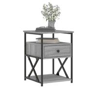 Berkfield Home Durable Bedside Cabinets 2 pcs Grey Sonoma 40x42x55 cm Engineered Wood | Size: 40 x 42 x 55 cm Berkfield Home Grey 40 x 42 x 55 cm