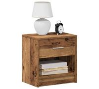 Berkfield Home Durable Bedside Cabinets 2 pcs with Drawer Old Wood 39x28x41 cm in Brown | Size: 39 x 28 x 41 cm Berkfield Home Brown 39 x 28 x 41 cm