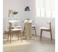 Berkfield Home Durable Bistro Table Sonoma Oak 60x60x75 cm Engineered Wood in Tan | Size: 60 x 60 x 75 cm Berkfield Home Tan 60 x 60 x 75 cm