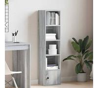 Berkfield Home Durable Bookcase Grey Sonoma 31x24x127 cm Engineered Wood | Size: 31 x 24 x 127 cm Berkfield Home Grey 31 x 24 x 127 cm