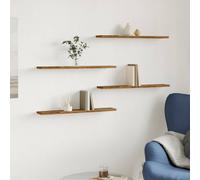 Berkfield Home Durable Bookshelf Boards 4 pcs Old Wood 60x10x1.5 cm Engineered Wood in Brown Berkfield Home Brown 60x10x1.5 cm