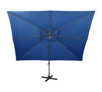 Berkfield Home Durable Cantilever Umbrella with Double Top Azure Blue 400x300 cm Berkfield Home Blue 400x300 cm