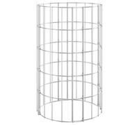 Berkfield Home Durable Circular Gabion Raised Beds 3 pcs Galvanised Steel Ã˜30x50 cm in Silver | Size: 30x50 cm Berkfield Home Silver 30x50 cm