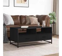 Berkfield Home Durable Coffee Table Black 100x50x45 cm Engineered Wood & Metal | Size: 100 x 50 x 45 cm Berkfield Home Black 100 x 50 x 45 cm