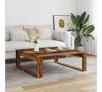 Berkfield Home Durable Coffee Table Old Wood 100x100x35 cm Engineered Wood in Brown | Size: 100 x 100 x 35 cm Berkfield Home Brown 100 x 100 x 35 cm