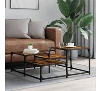 Berkfield Home Durable Coffee Table Smoked Oak 87.5x87.5x40 cm Engineered Wood in Brown Berkfield Home Brown 87.5x87.5x40 cm