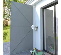 Berkfield Home Durable Collapsible Terrace Side Awning Grey 400x200 cm Berkfield Home Grey 400x200 cm