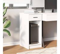 Berkfield Home Durable Computer Tower Stand with Drawer White 35x45x77 cm | Size: 35 x 45 x 77 cm Berkfield Home White 35 x 45 x 77 cm