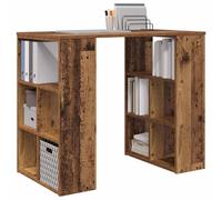 Berkfield Home Durable Corner Desk Old Wood Solid Reclaimed Wood Medium Corner Desk in Brown Berkfield Home Brown