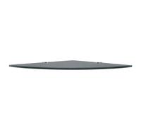 Berkfield Home Durable Corner Shelf with Chrome Supports Glass Black 35x35 cm Berkfield Home Black 35x35 cm