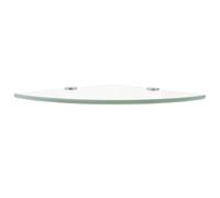 Berkfield Home Durable Corner Shelf with Chrome Supports Glass Clear 35x35 cm Berkfield Home Clear 35x35 cm