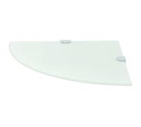 Berkfield Home Durable Corner Shelves 2 pcs with Chrome Supports Glass White 35x35 cm Berkfield Home White 35x35 cm