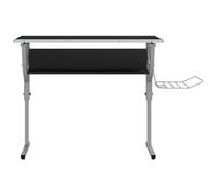 Berkfield Home Durable Craft Desk Black&Grey 110x53x(58-87) cm Engineered Wood&Steel in Black Berkfield Home Black