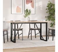 Berkfield Home Durable Dining Table Legs O-Frame 120x60x73 cm Steel in Black | Size: 120 x 60 x 73 cm Berkfield Home Black 120 x 60 x 73 cm