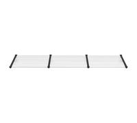 Berkfield Home Durable Door Canopy Black & Transparent 297.5x90 cm Polycarbonate in Clear Berkfield Home Clear 297.5x90 cm