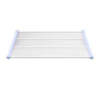 Berkfield Home Durable Door Canopy Grey & Transparent 122x90 cm Polycarbonate in Clear Berkfield Home Clear 122x90 cm
