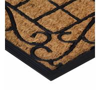 Berkfield Home Durable Door Mat Rectangular 45x75 cm Rubber & Coir in Brown Berkfield Home Brown 45x75 cm