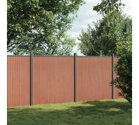 Berkfield Home Durable Fence Panel Brown 353x186 cm WPC Berkfield Home Brown 353x186 cm