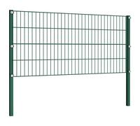 Berkfield Home Durable Fence Panel with Posts Iron 5.1x0.8 m Green Berkfield Home Green