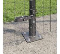 Berkfield Home Durable Fence Posts Set of 104 Grey Powder-Coated Steel Berkfield Home Grey