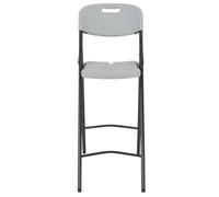 Berkfield Home Durable Folding Bar Chairs 2 pcs HDPE & Steel White Berkfield Home White