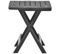 Berkfield Home Durable Folding Garden Table Anthracite 45x43x50 cm Plastic in Charcoal | Size: 45 x 43 x 50 cm Berkfield Home Charcoal 45 x 43 x 50 cm
