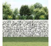 Berkfield Home Durable Gabion Raised Beds 3 pcs 30x30x50 cm Iron in Silver | Size: 30 x 30 x 50 cm Berkfield Home Silver 30 x 30 x 50 cm