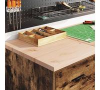 Berkfield Home Durable Garage Storage Cabinet Smoked Oak 40x51x85 cm Solid Wood Pine in Brown | Size: 40 x 51 x 85 cm Berkfield Home Brown 40 x 51 x 85 cm