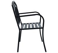 Berkfield Home Durable Garden Bench 125 cm Black Steel Berkfield Home Black