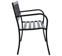 Berkfield Home Durable Garden Bench 125 cm Black Steel Berkfield Home Black
