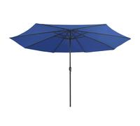 Berkfield Home Durable Garden Parasol with Metal Pole 390 cm Azure Blue Berkfield Home Blue