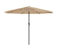 Berkfield Home Durable Garden Parasol with Steel Pole Brown 388x388x248 cm in Light Tan | Size: 388 x 388 x 248 cm Berkfield Home Light Tan 388 x 388 x 248 cm