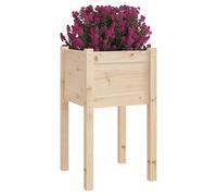 Berkfield Home Durable Garden Planter 50x50x70 cm Solid Pinewood in Light Tan | Size: 50 x 50 x 70 cm Berkfield Home Light Tan 50 x 50 x 70 cm