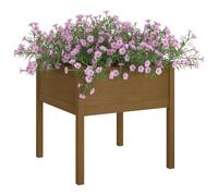 Berkfield Home Durable Garden Planter Honey Brown 70x70x70 cm Solid Pinewood | Size: 70 x 70 x 70 cm Berkfield Home Brown 70 x 70 x 70 cm