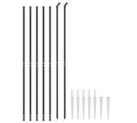 Berkfield Home Durable Wire Mesh Fence with Spike Anchors Anthracite 1.6x10 m in Black Berkfield Home Black