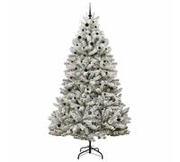 Berkfield Home Elegant Artificial Christmas Tree Green & White 270 cm PVC & Metal Berkfield Home Green