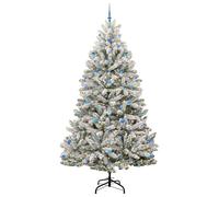 Berkfield Home Elegant Artificial Christmas Tree Green & White 270 cm PVC & Metal Berkfield Home Green