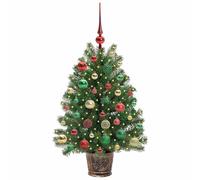 Berkfield Home Elegant Artificial Christmas Tree with 150 LEDs Green 95 cm PE & PVC Berkfield Home Green