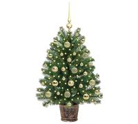 Berkfield Home Elegant Artificial Christmas Tree with 150 LEDs Green 95 cm PE & PVC Berkfield Home Green
