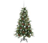 Berkfield Home Elegant Artificial Hinged Christmas Tree Green 150 cm PE & PVC Berkfield Home Green